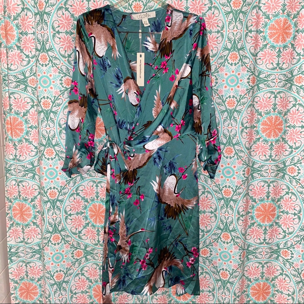 VICI Satin Wrap Dress